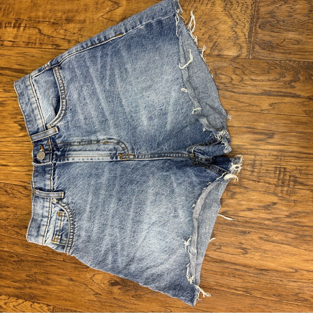 Urban Outfitters Light Blue Distressed Denim Shorts
